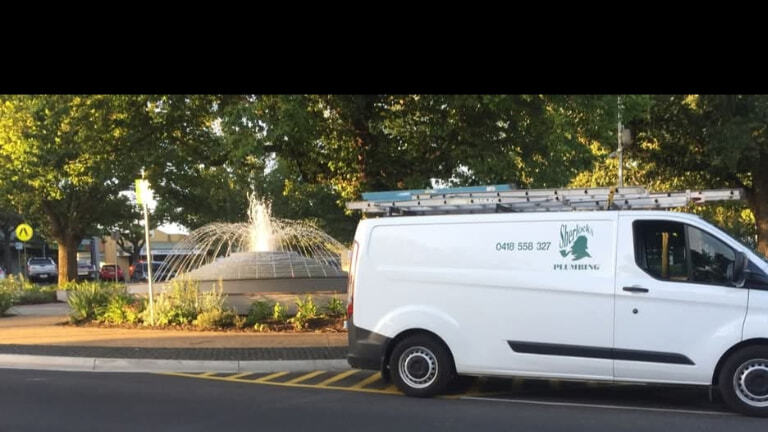 Sherlock Plumbing van in central Sunbury